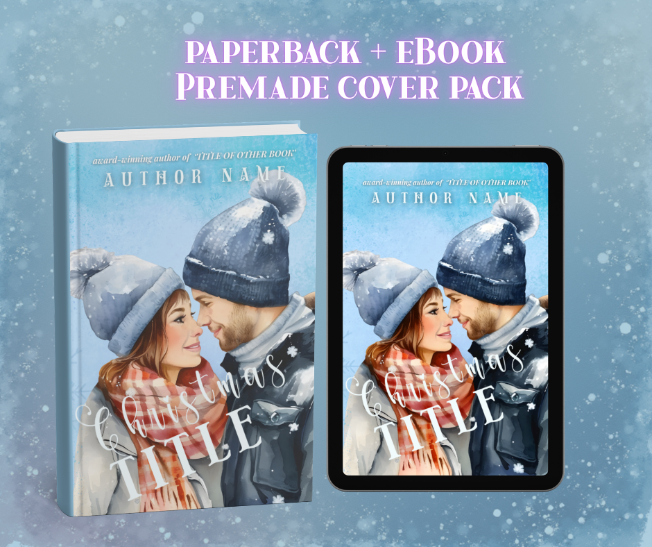Christmas Romance Premade Book Cover Set