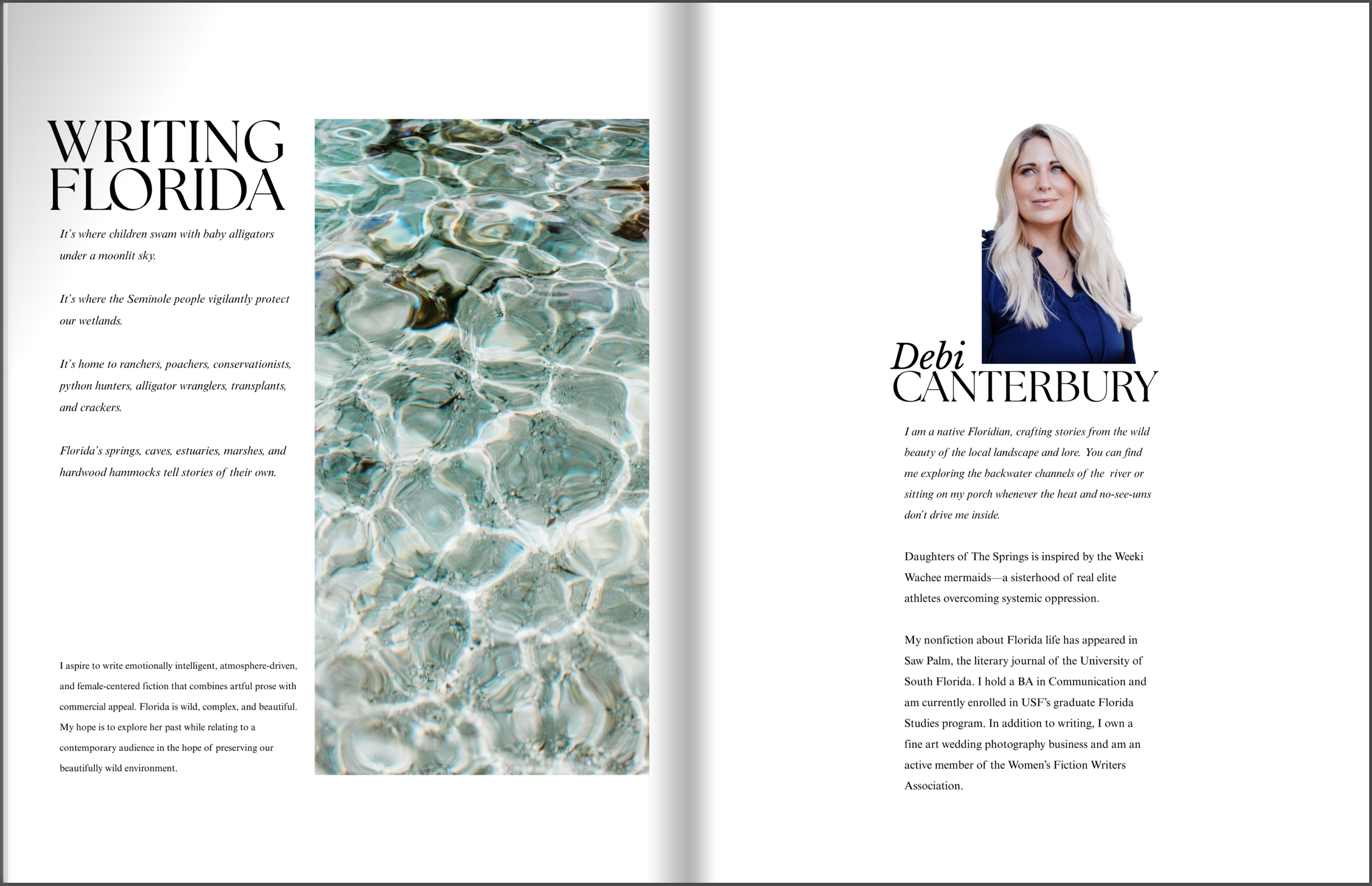 Daughters of the Springs Pitch Deck by Debi Canterbury. 