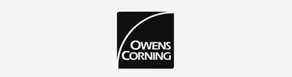Owens Corning logo on a white background.