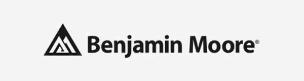 Benjamin Moore logo with stylized mountain icon and company name in black text.