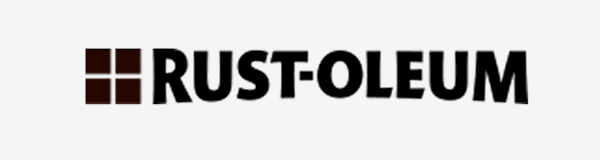 Rust-Oleum logo with black text and a brown and black symbol resembling a window.