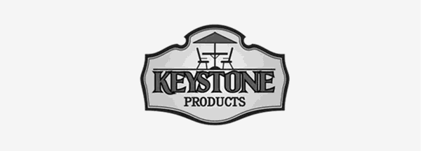 Keystone Products logo with a stylized storefront and furniture icon.