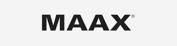 MAAX logo in black text on a white background.