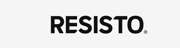 The word 'RESISTO' in bold black letters on a white background.