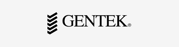 GENTEK logo with black stylized arrow symbol next to the company name.