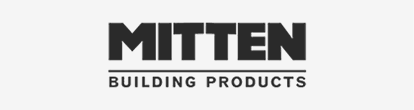 Mitten Building Products logo in black text on a white background.