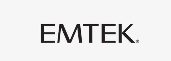 EMTEK logo in black letters on a white background.