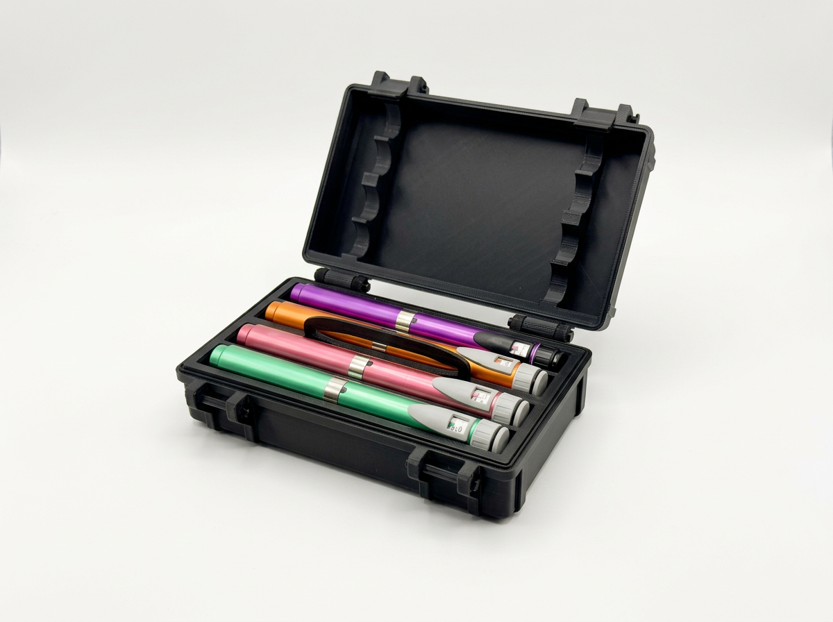 4-Pen Storage Case with Removable Tray
