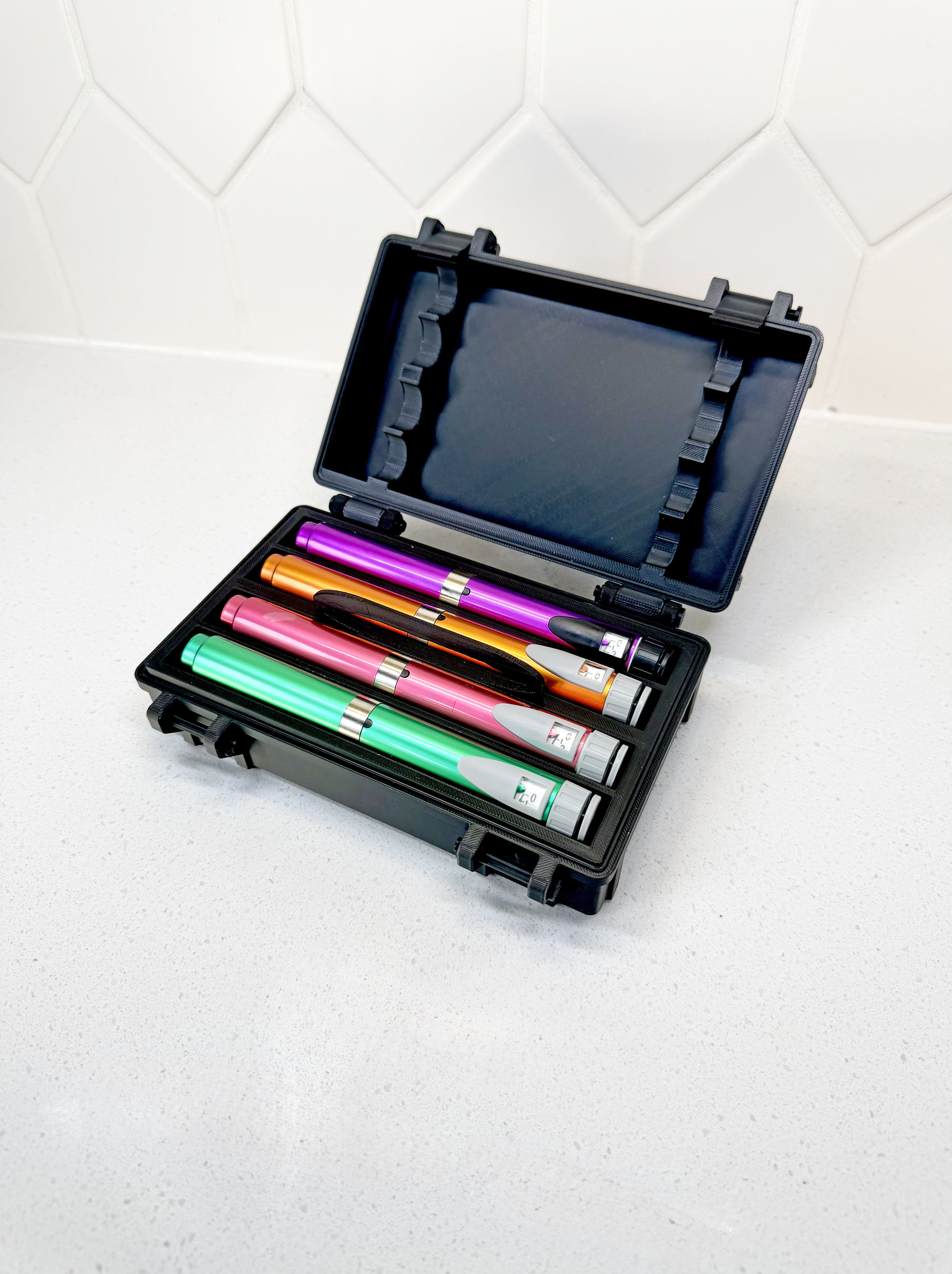 4-Pen Storage Case with Removable Tray