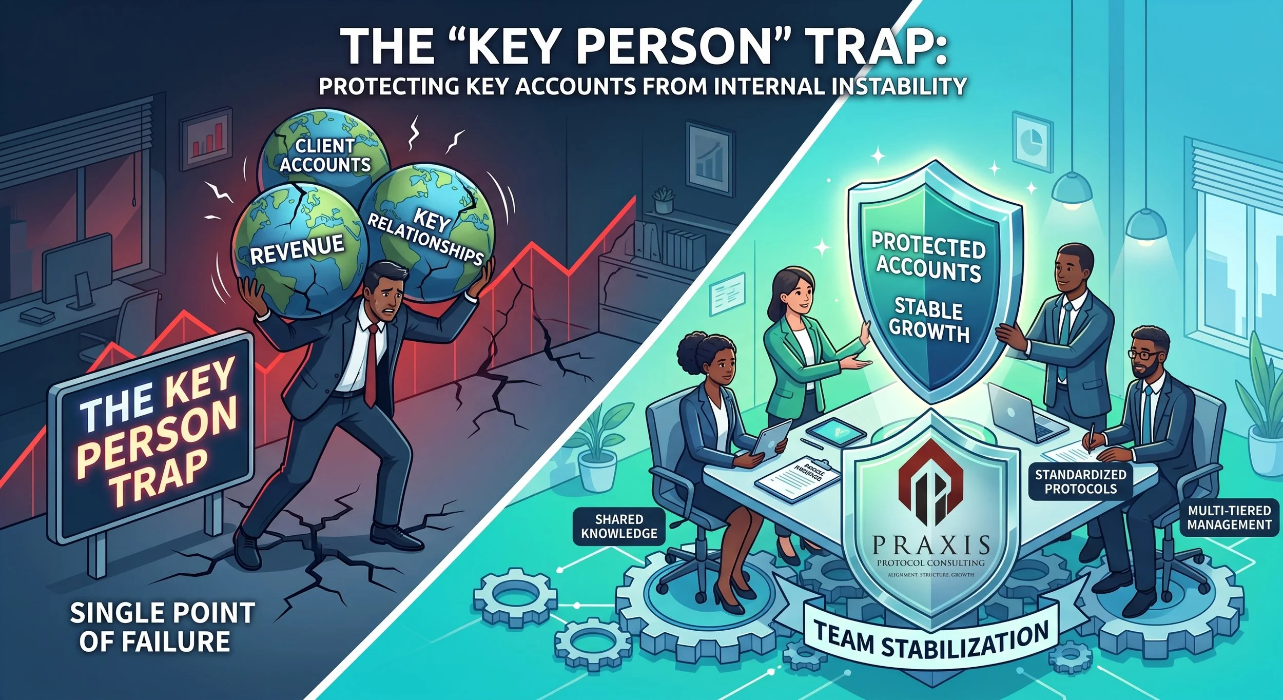 The "Key Person" Trap: How Internal Instability Puts Your Biggest Accounts at Risk
