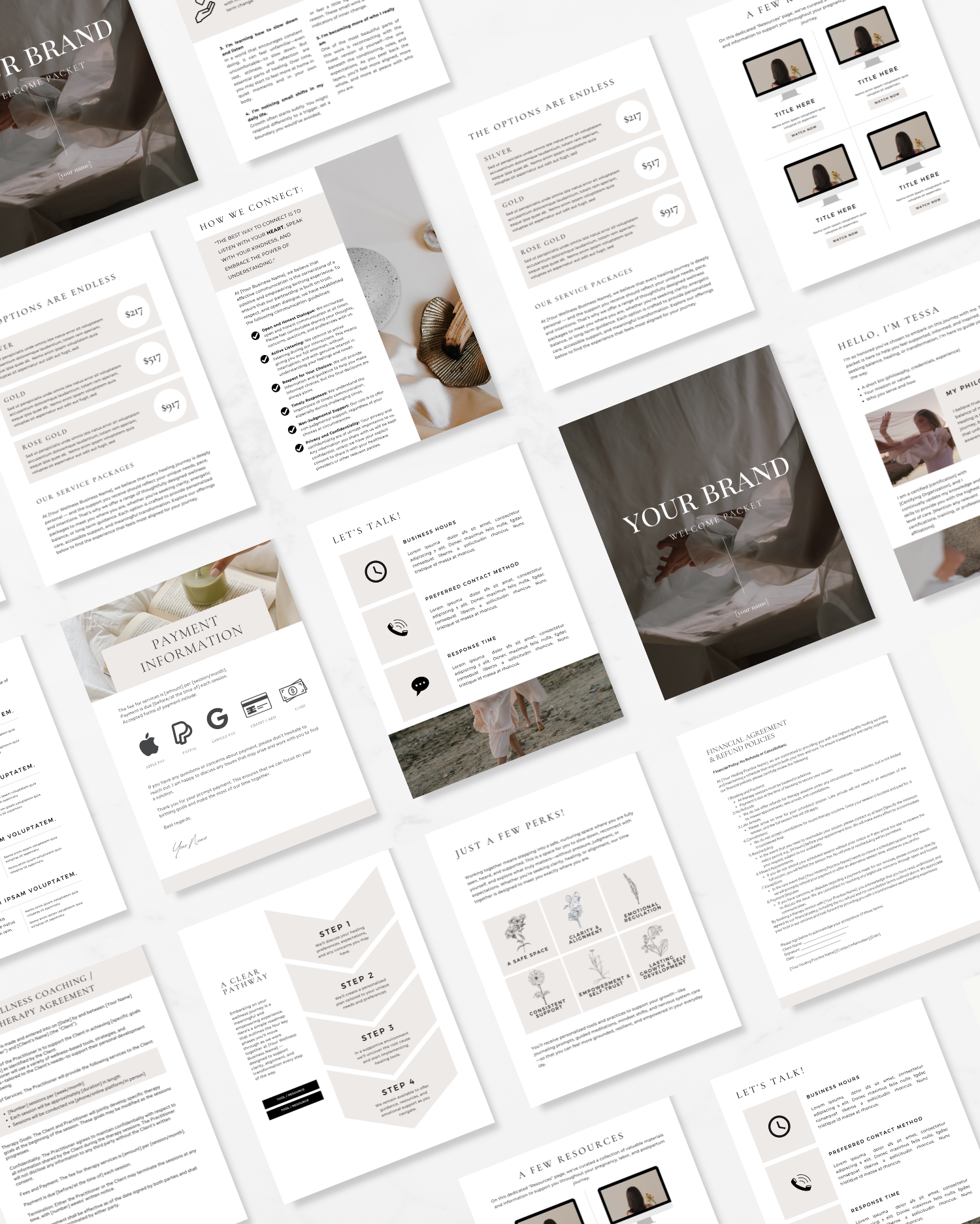 Welcome Packet Template, Client Onboarding, Service Agreements, Pricing Guide, Wellness Coach, Life Coaching, Therapist, Holistic Health,