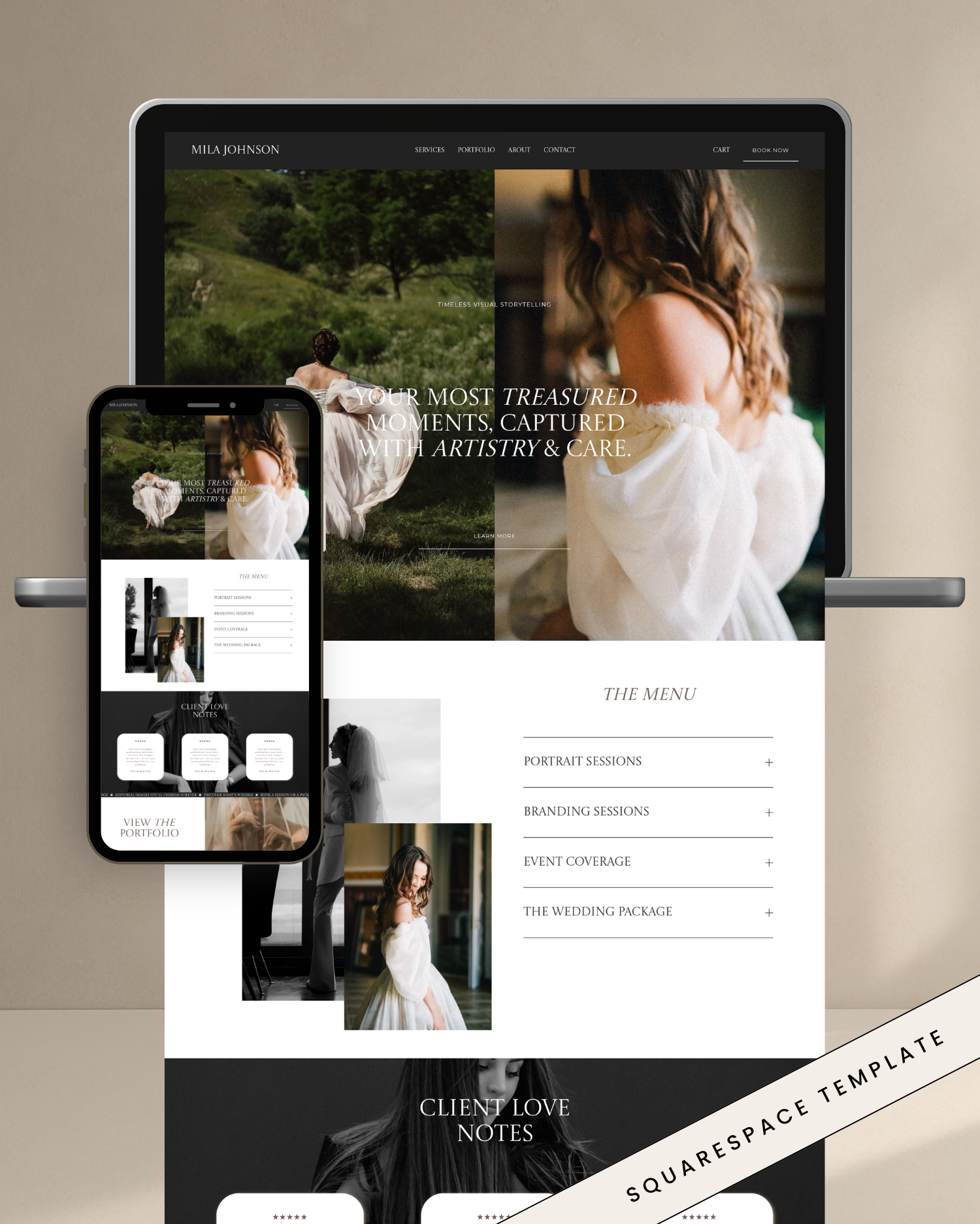 Photographer Squarespace Website