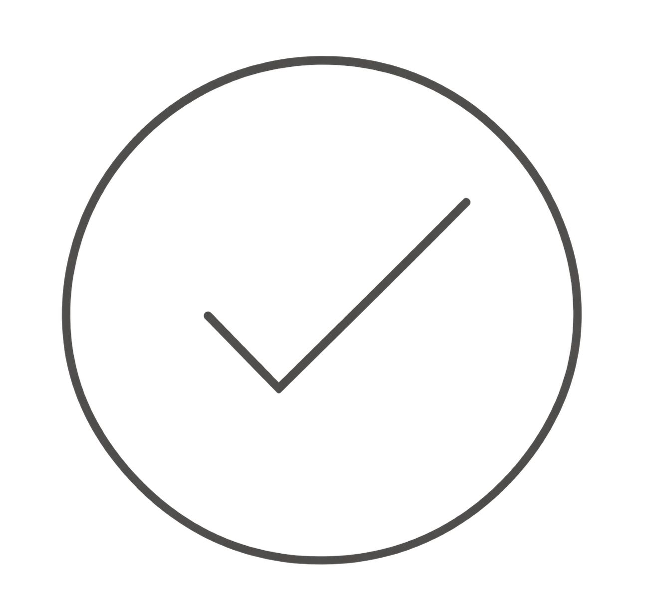 Minimalist clock with black outline, black hands, showing the time as approximately 4:05.