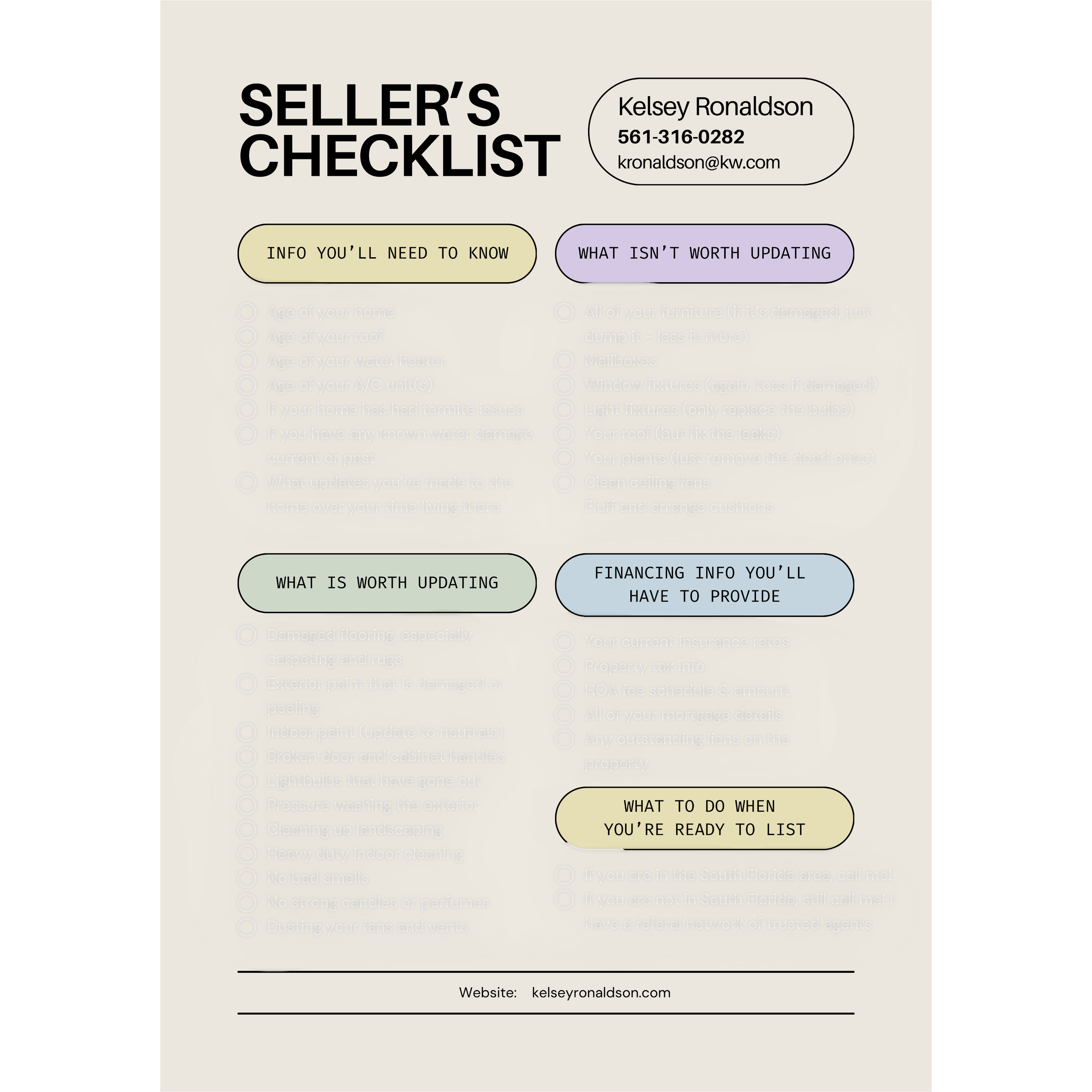 Seller's Checklist