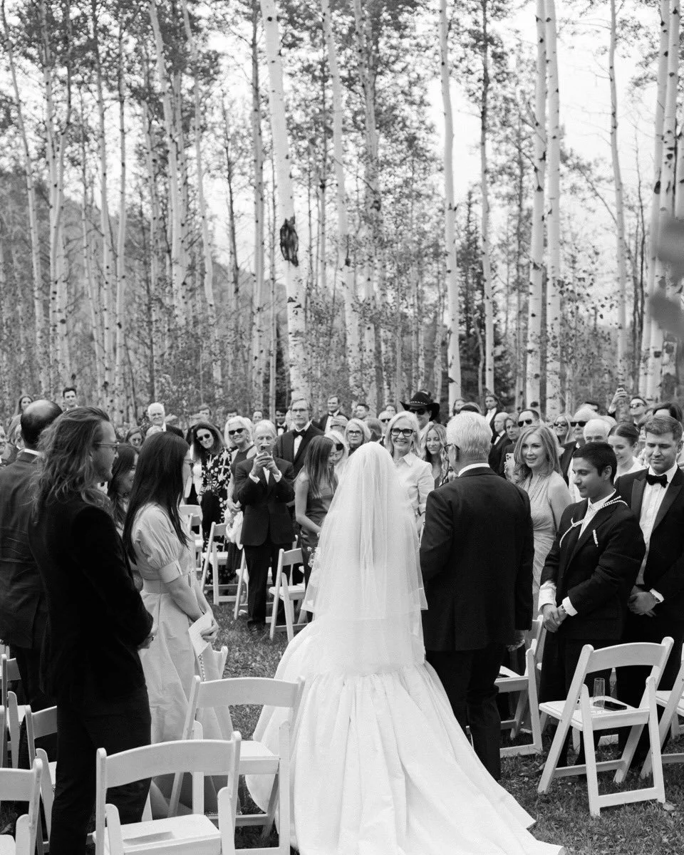 L &amp; D brought a vision that felt equal parts refined and completely their own - a ceremony set quietly in the aspens, followed by a night that turned into something unforgettable.

From a timeless aisle to boots on the dance floor, every moment h