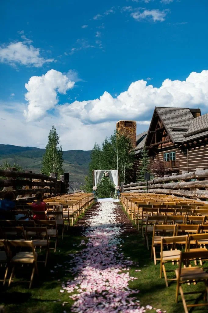 Ritz Carlton Bachelor Gulch wedding ceremony