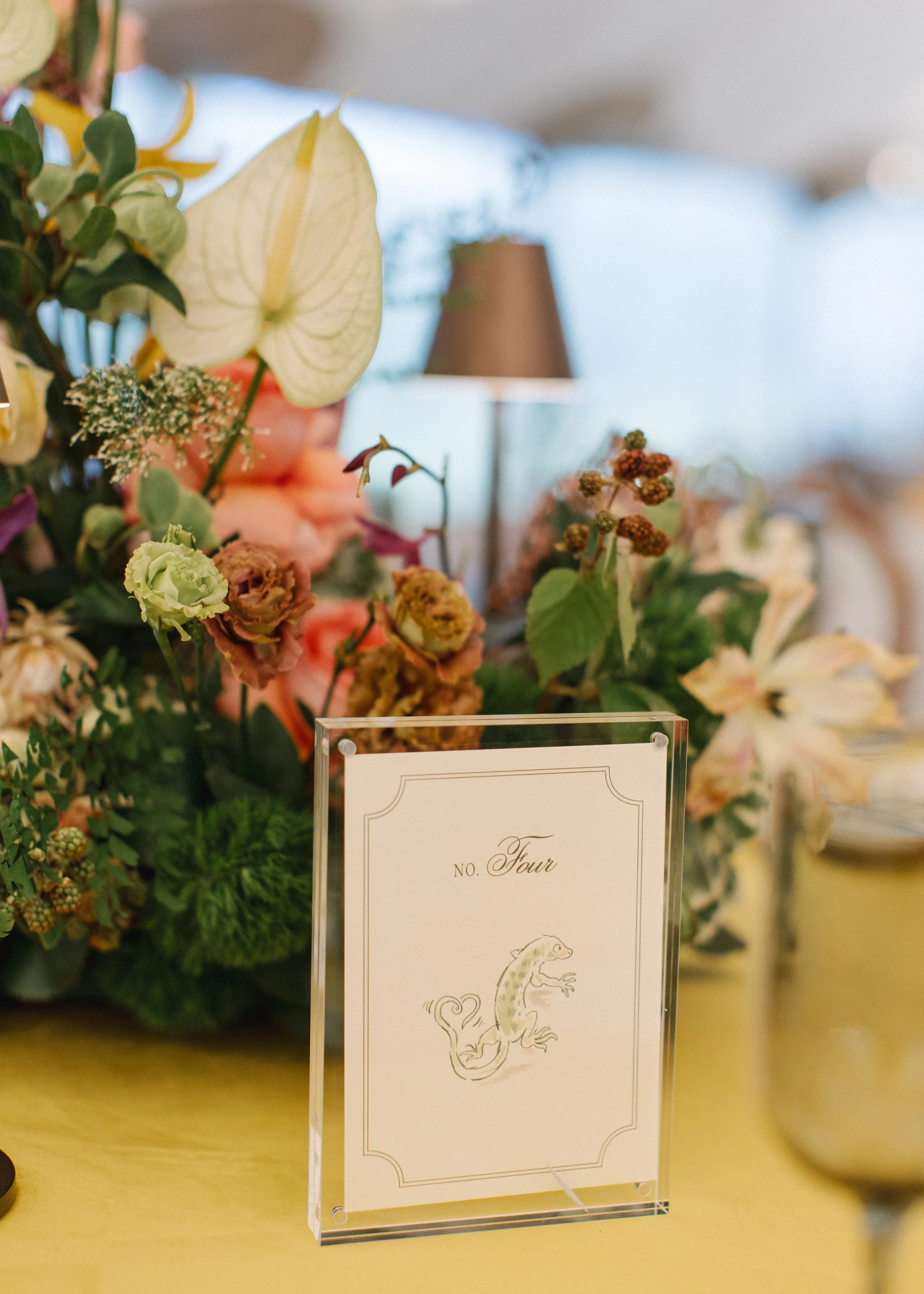 luxurious table placards at a beautiful full service colorado wedding