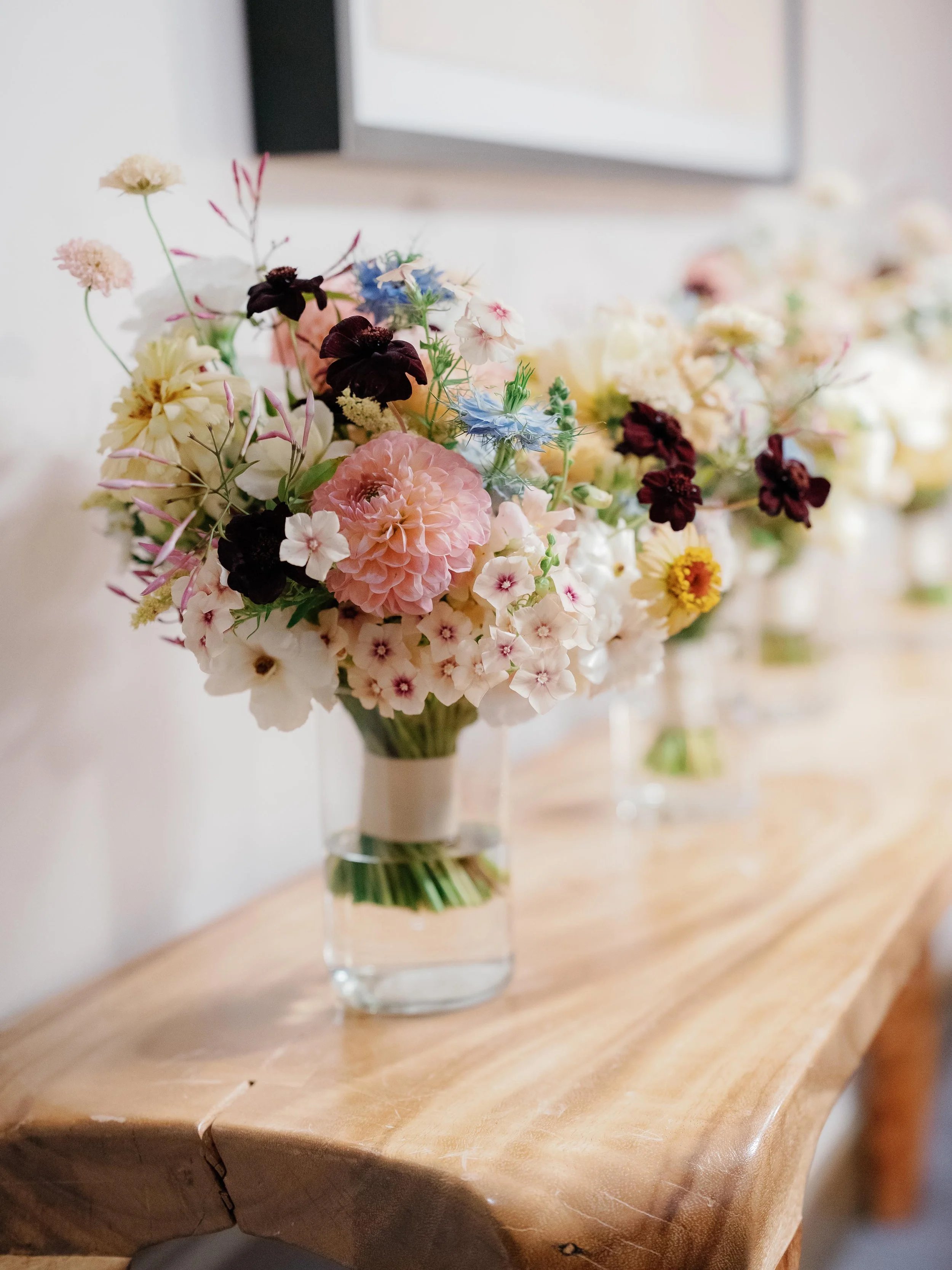 custom springtime floral arrangements inside beaver creek wedding venue