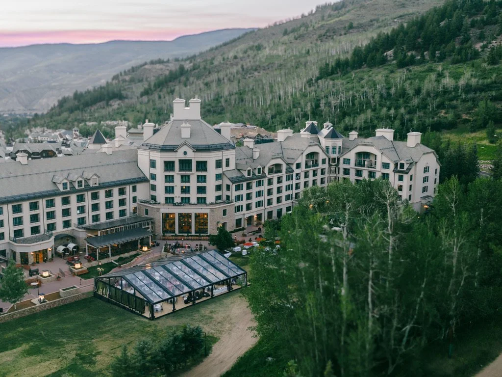 Luxury tented wedding reception at Beaver Creek Resort in Colorado, designed and planned by Karli & Co.