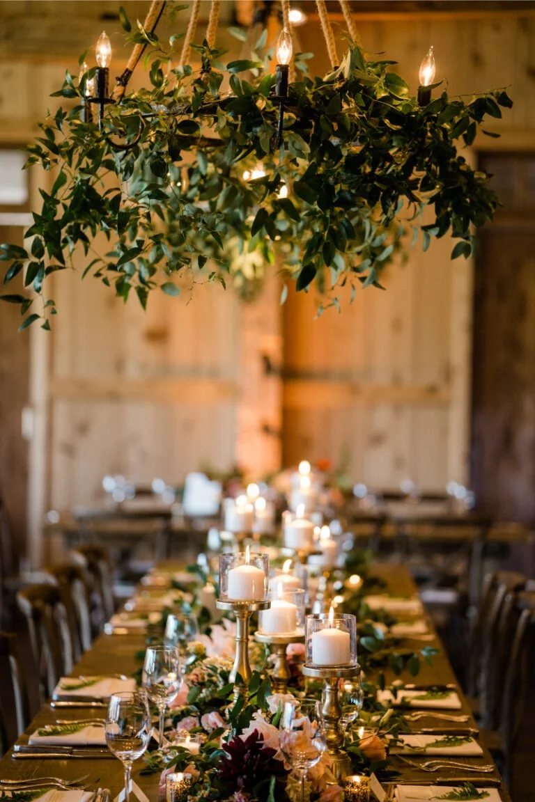 How Overhead Floral and Drapery Installations Are Redefining Reception Design