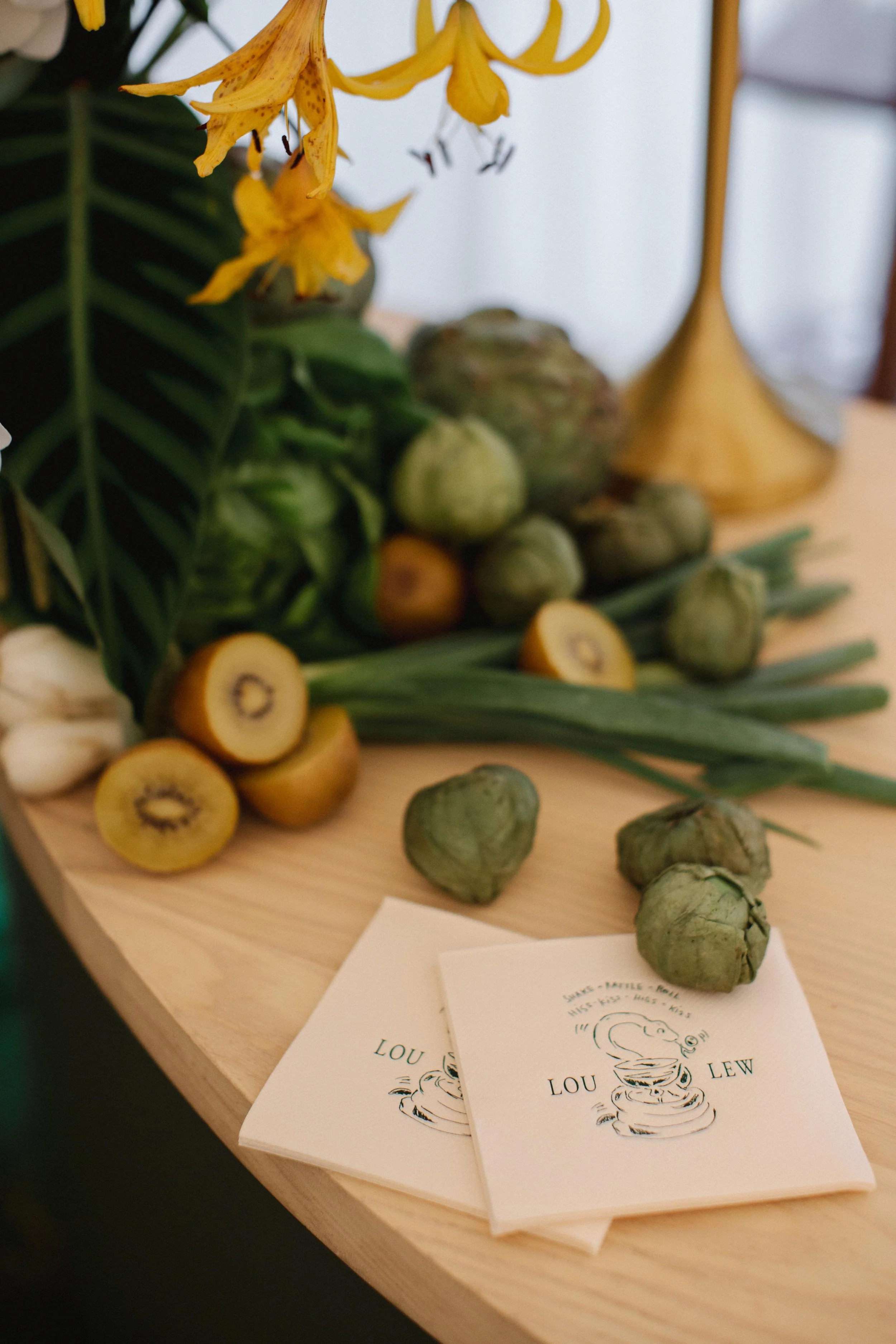 pretty branded napkins and decor at a luxury colorado wedding
