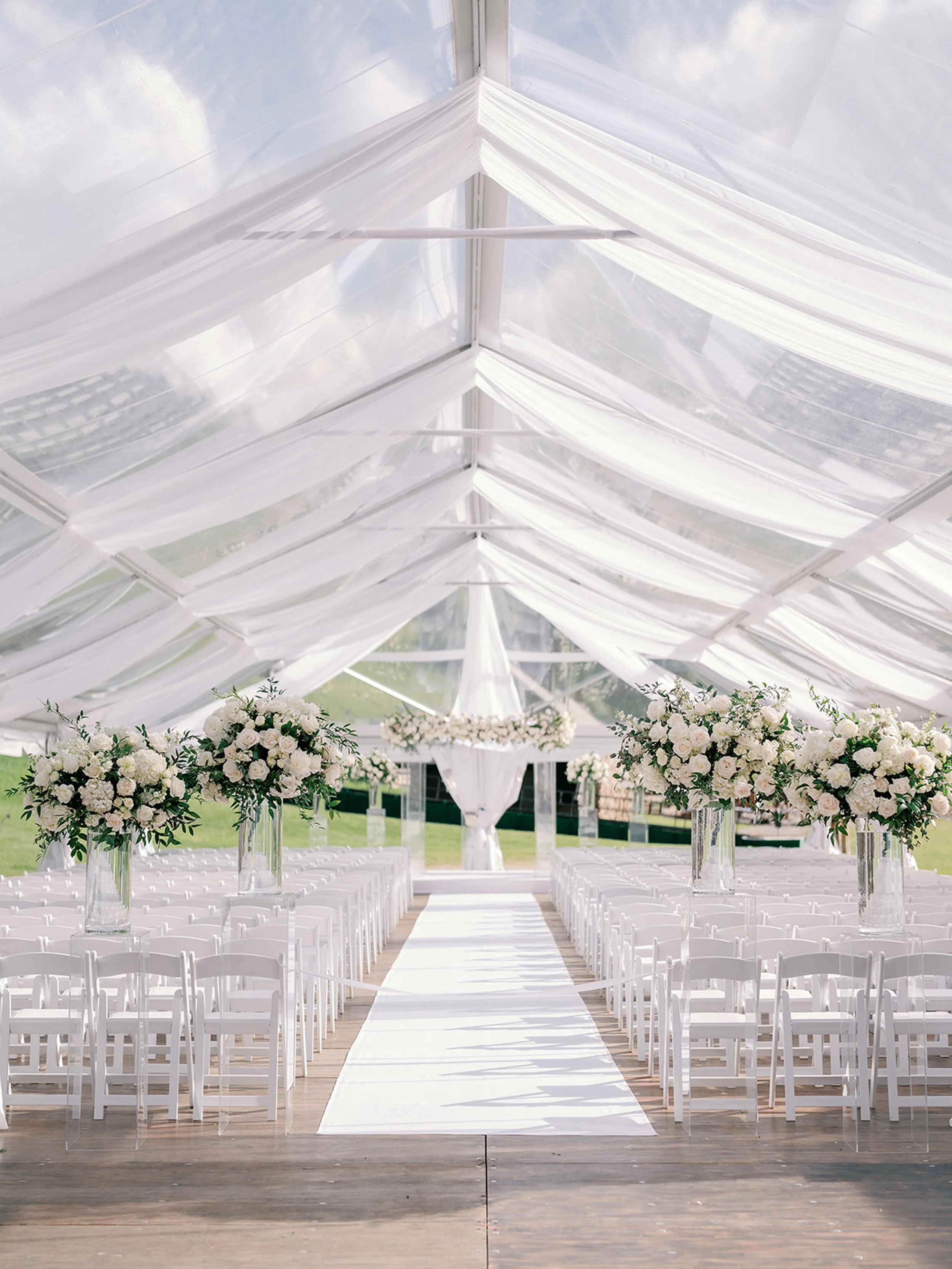 tented luxury wedding setup in aspen colorado