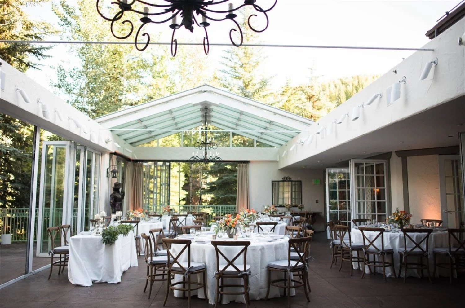 small outdoor wedding reception at The Sonnenalp