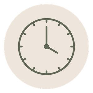 Clock representing time dedicated to therapy