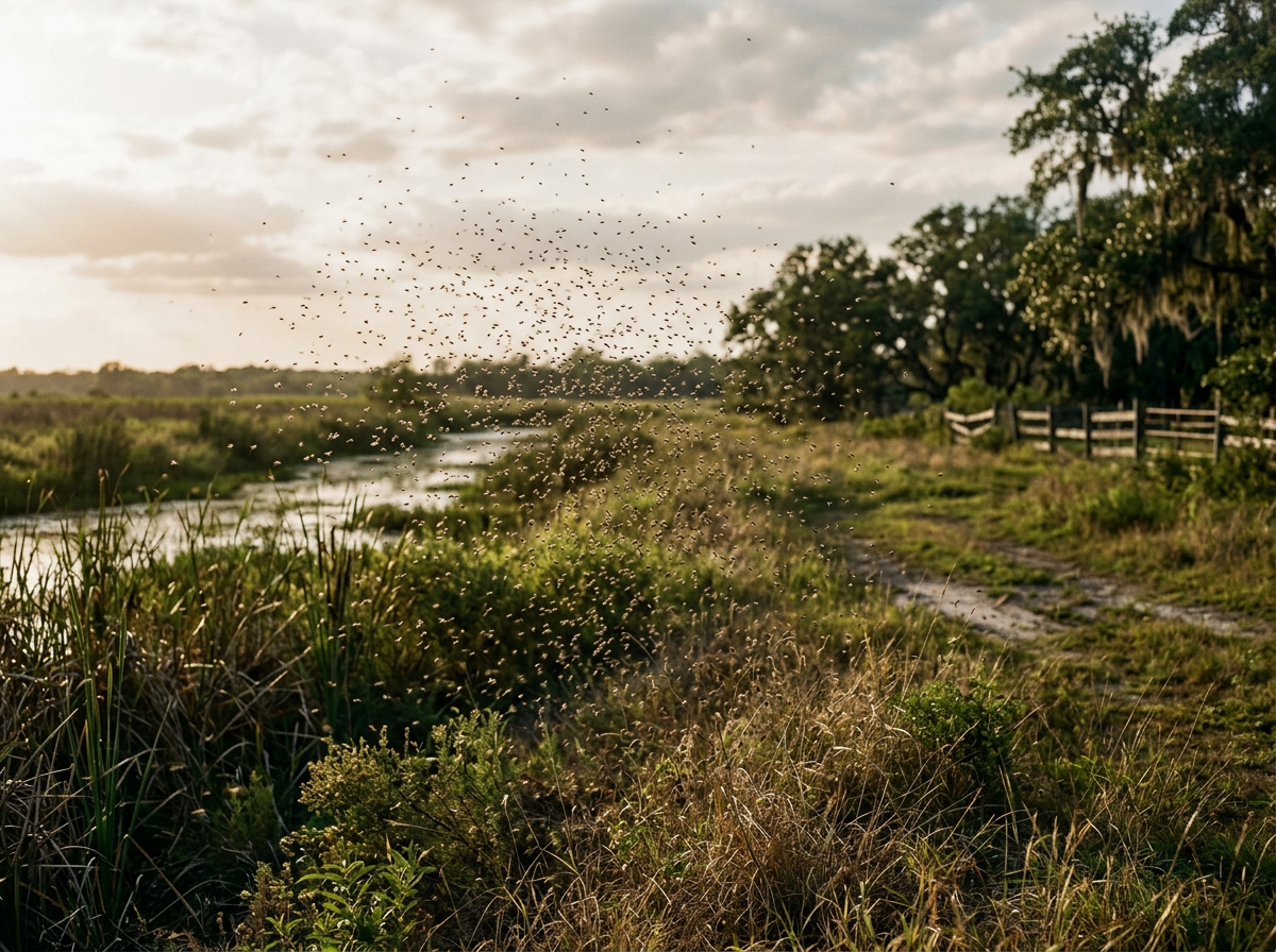 Mosquitoes swarming in South Texas. Harlingen, Brownsville, and South Padre have heavy mosquito population.