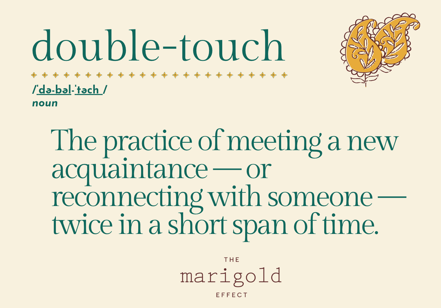 double-touch: the simple practice for lasting connection
