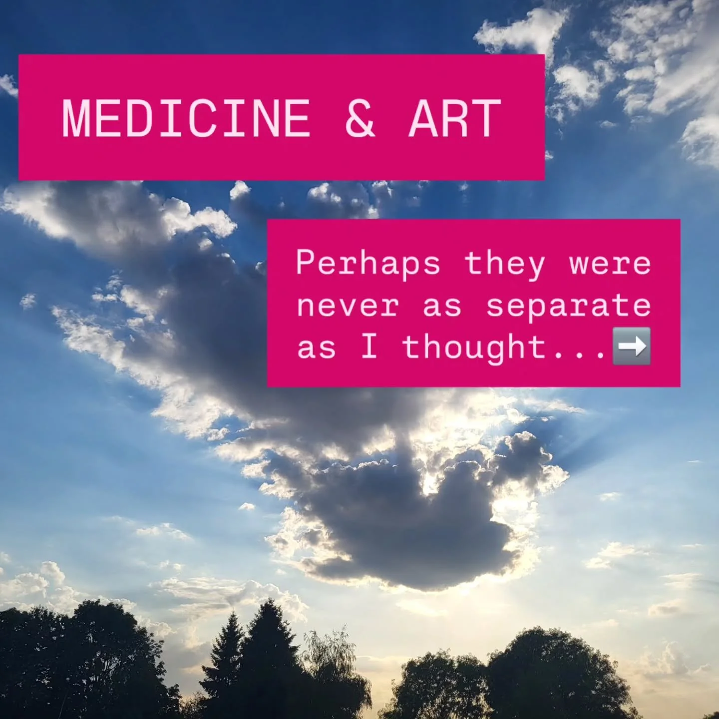 𝗠𝗲𝗱𝗶𝗰𝗶𝗻𝗲 &amp; 𝗔𝗿𝘁

For much of my life, medicine and art have existed side by side.

Medicine became my profession. Art became something I lost for a while, before finding my way back to it.

As a doctor, I&rsquo;ve always felt privileged