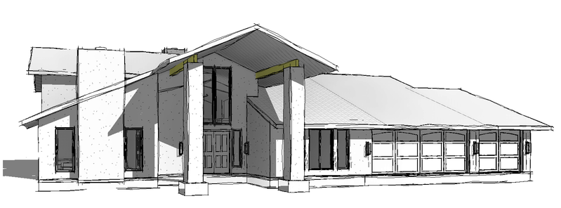 Phoenix residential remodel design rendering, North Arrow Design