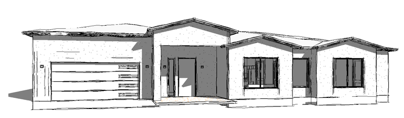 Scottsdale new custom home design rendering, North Arrow Design