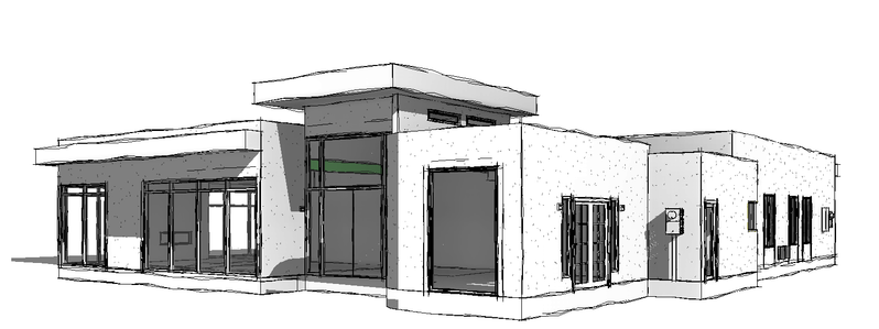 Paradise Valley new custom home design rendering, North Arrow Design