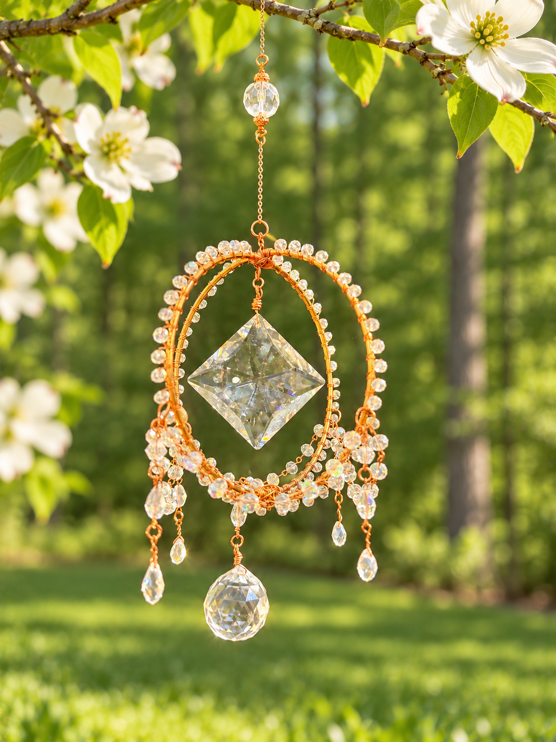 Glistening Crystal Orb Suncatcher