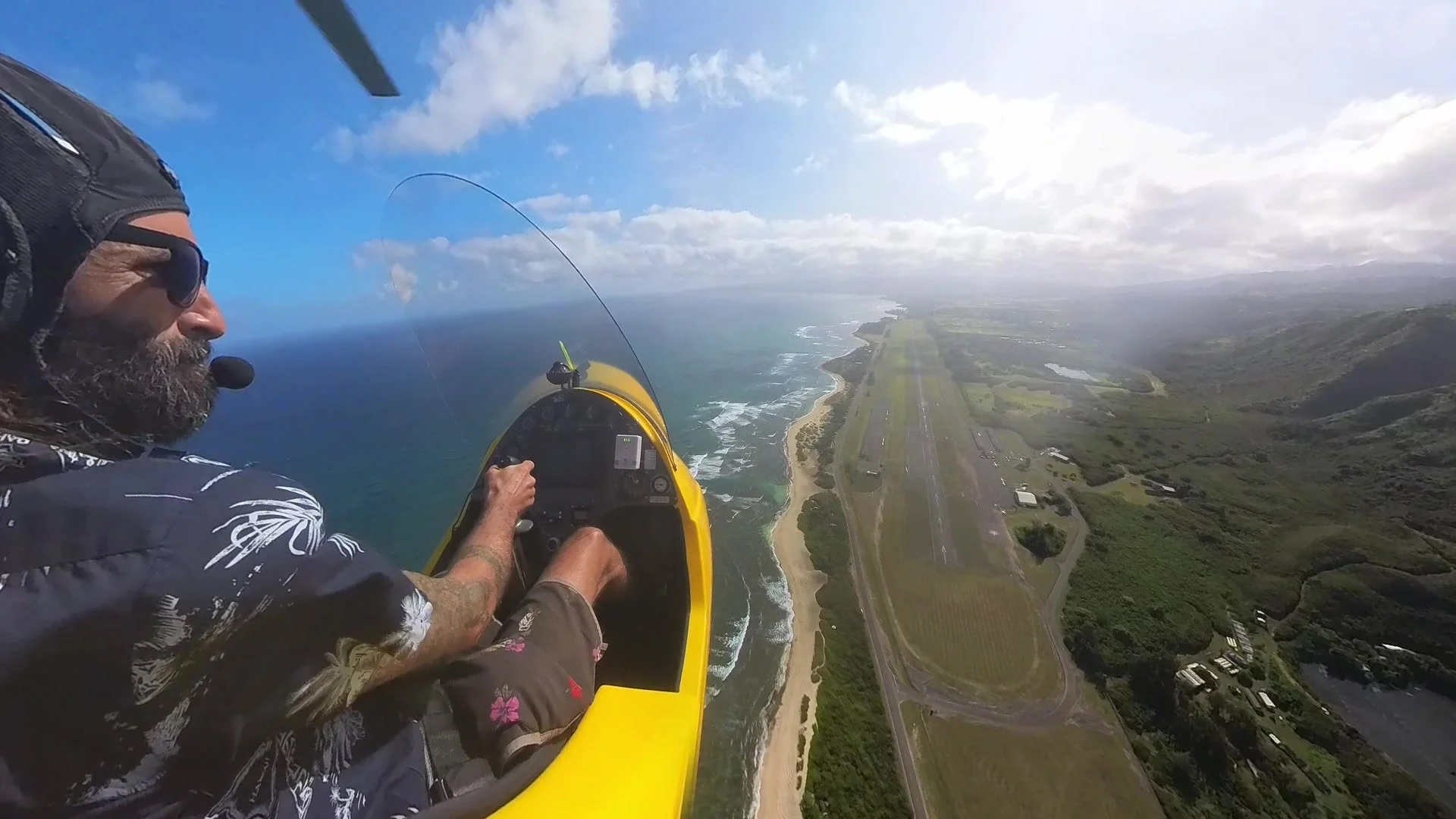 The scariest part was definitely landing. But, he did a good job!