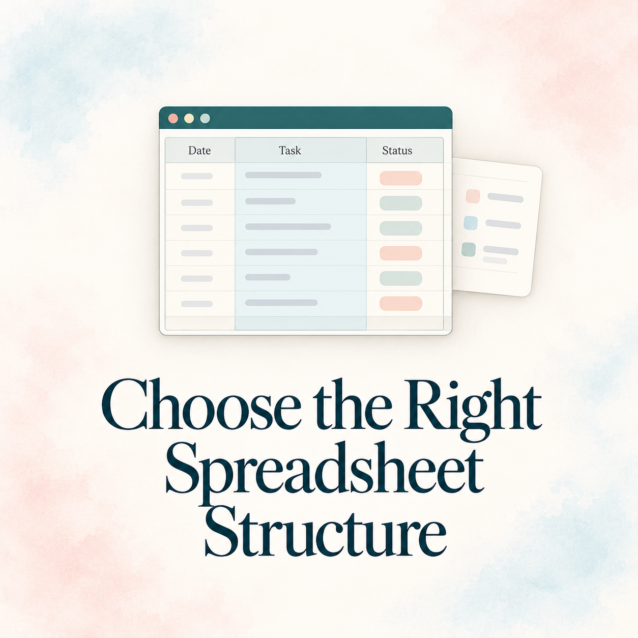 Choose the Right Spreadsheet Structure