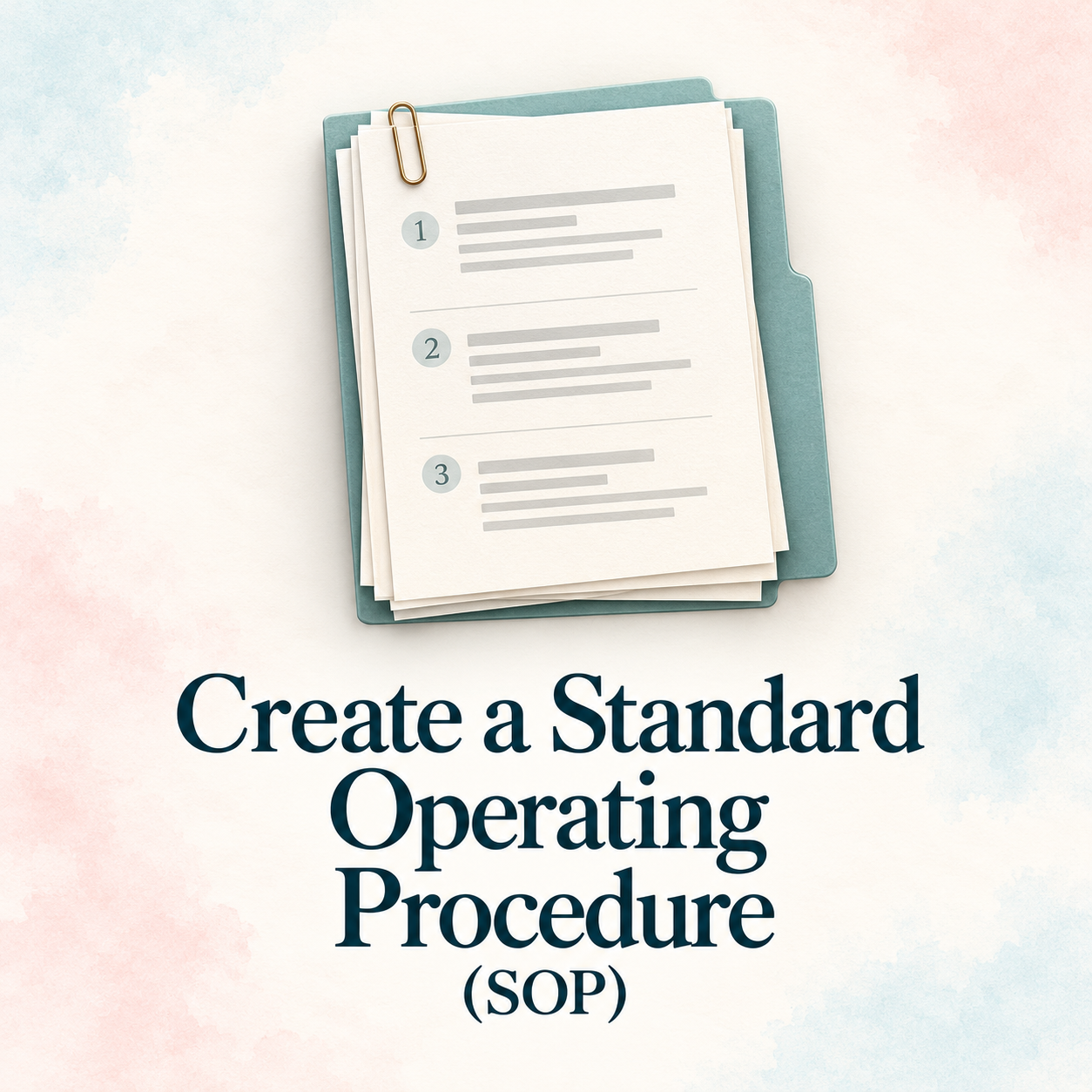 Create a Standard Operating Procedure (SOP)