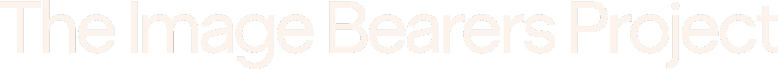 Black background with white text reading 'The Image Bearers Project'