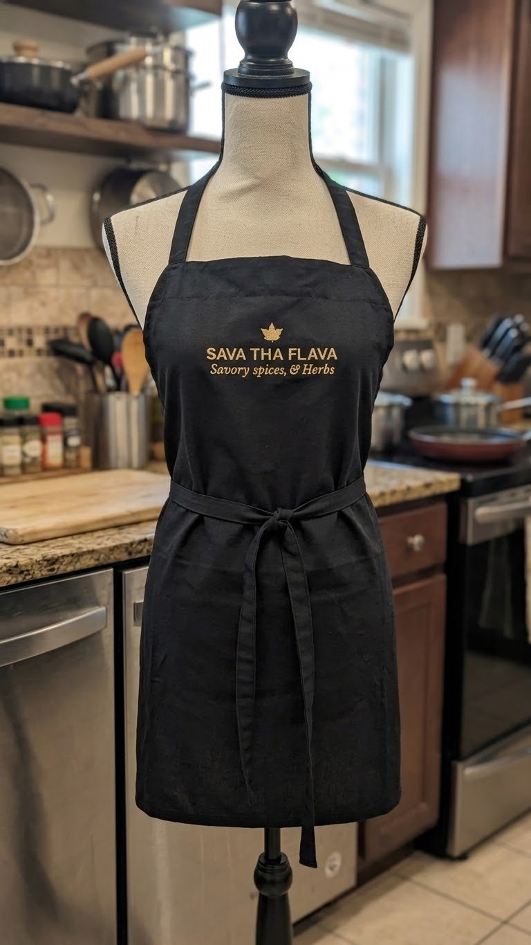 SavaThaFlavaLLC Black Apron