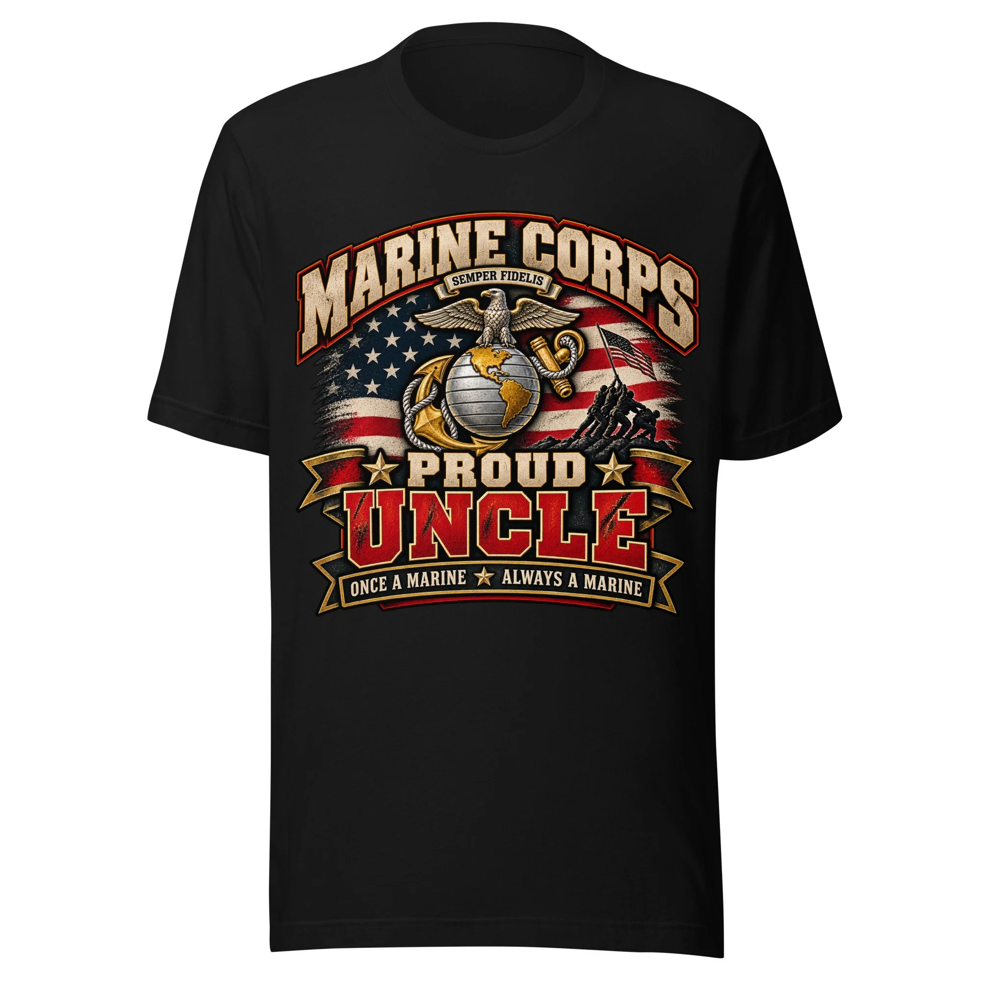 Proud Marine Corps Uncle T-Shirt — USMC Family Pride
