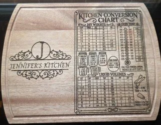 Personalized Kitchen Conversion Cutting Board