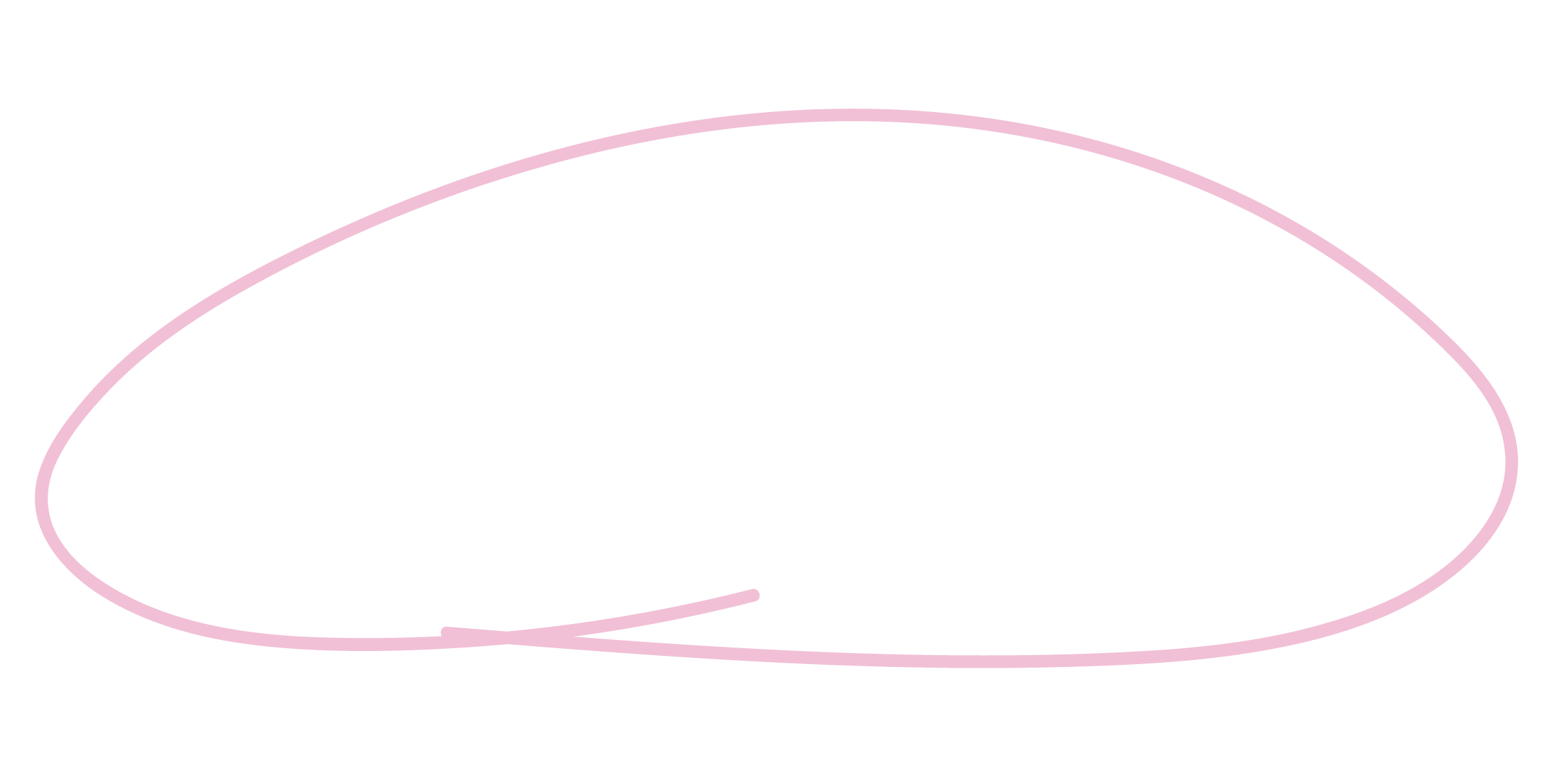 Pink outline of an infinity symbol on a black background.
