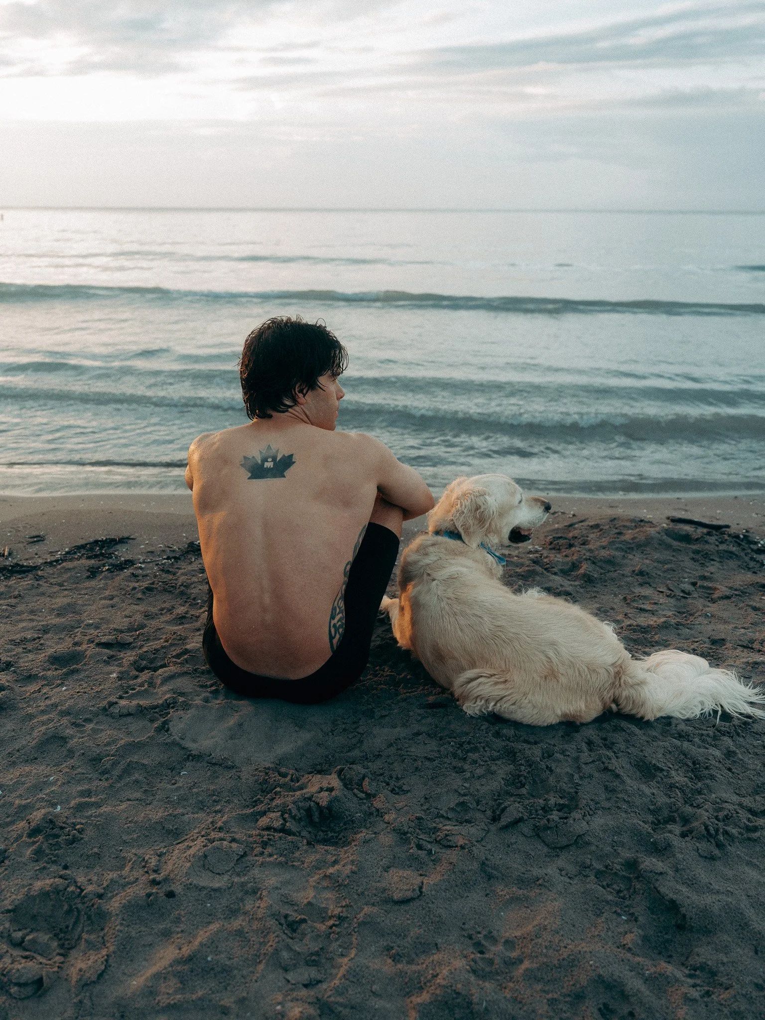 Quinn Welychka with his dog