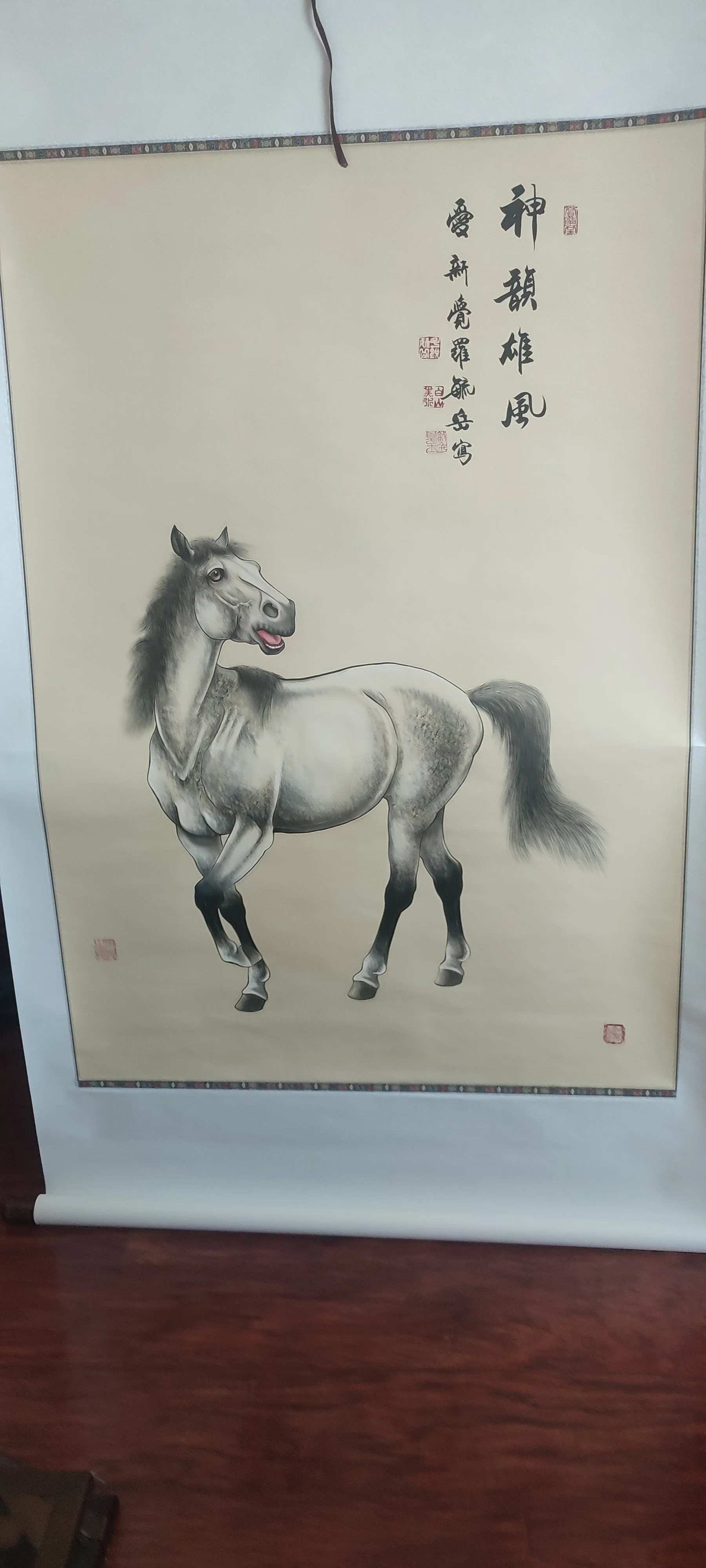 Grey Horse Hanging Scroll, 
