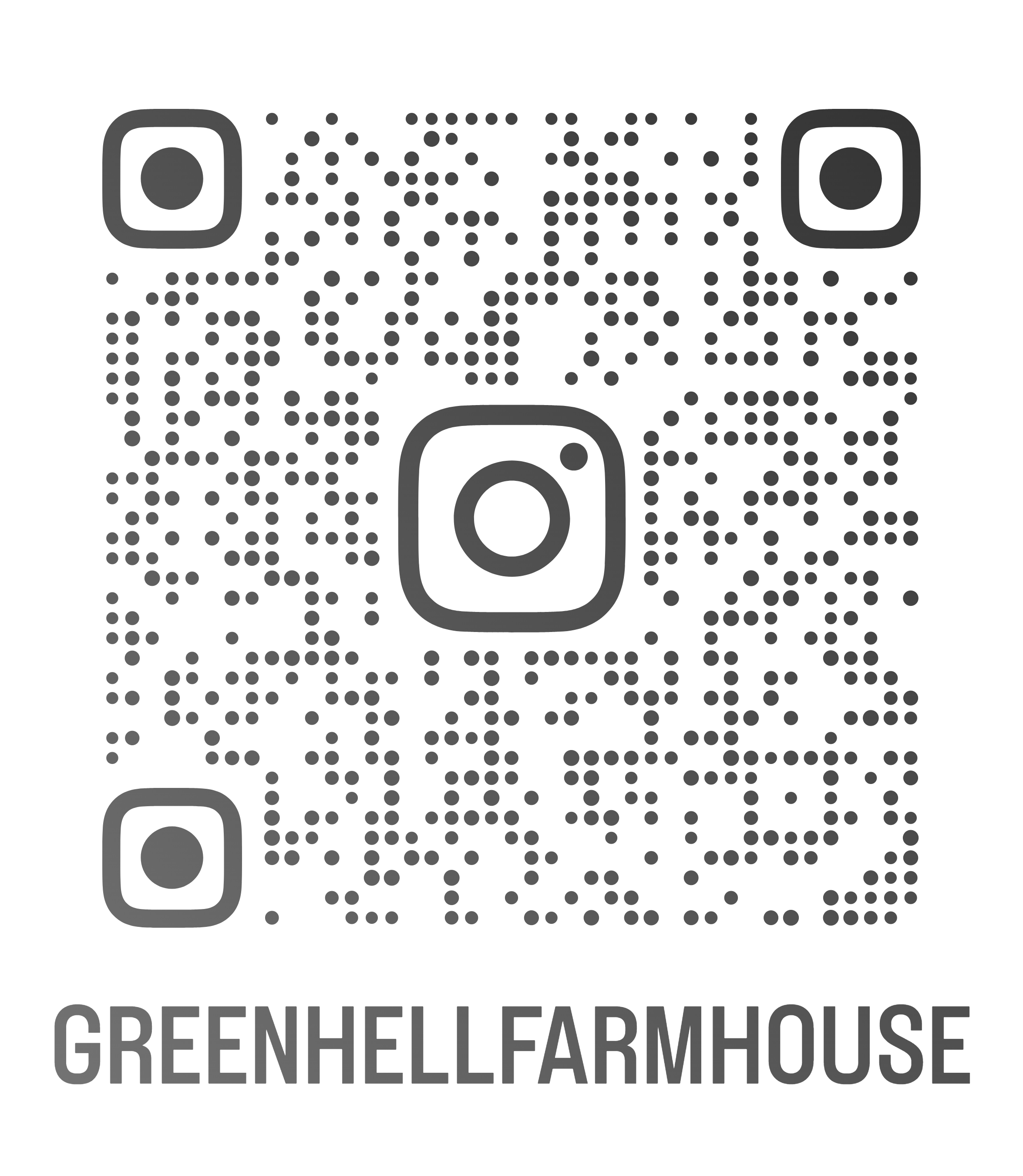 QR-Code greenhellfarmhouse Instagram Unterkunft am Nürburgring - Rennstrecke Deutschland - 100 Jahre Nürburgring