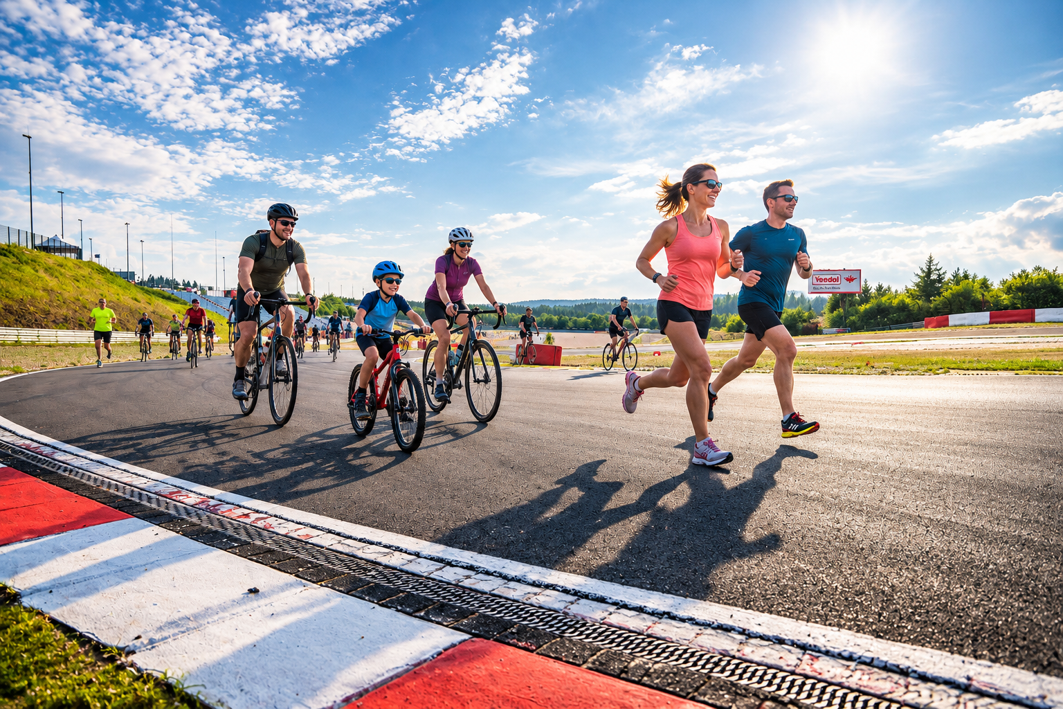 Rad und Lauftreff Nürburgring ,Nordschleife mit dem Fahrrad fahren, Grüne Hölle, Radtour Eifel
