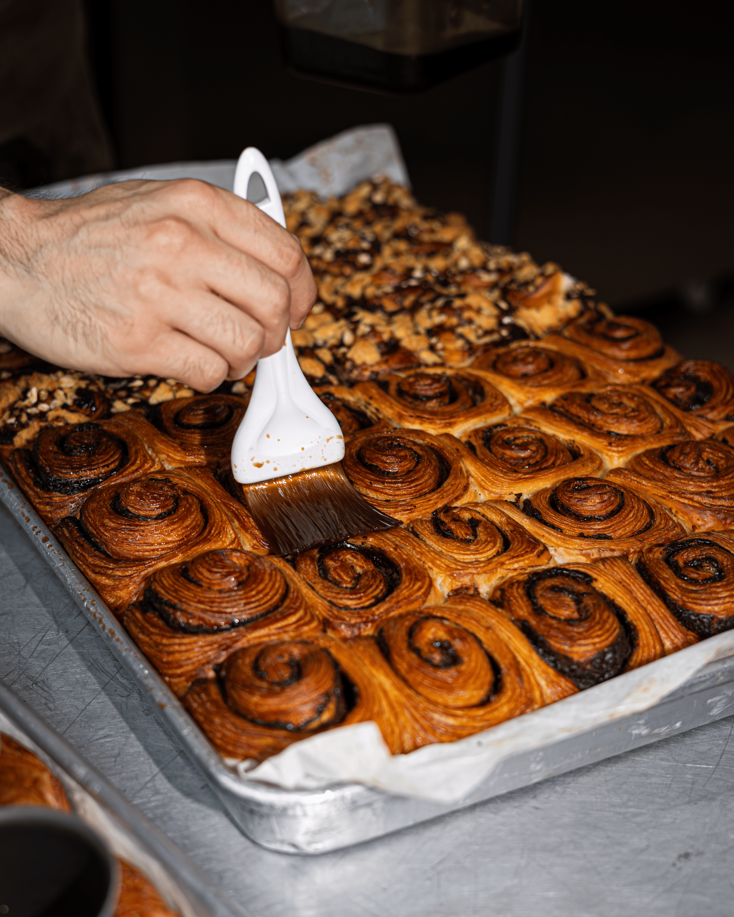 fresh baked cinnamon buns