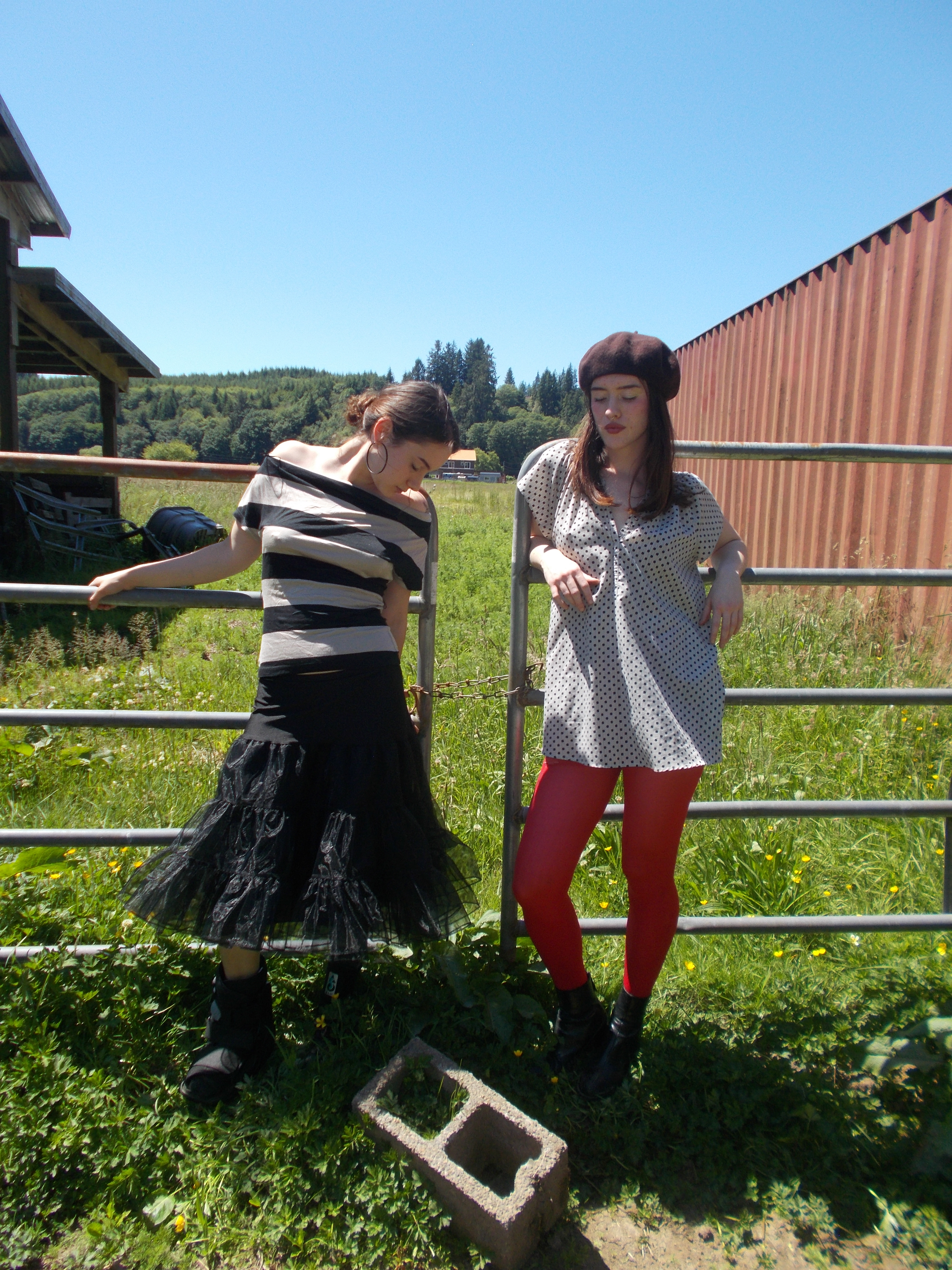 Lucia and Maia in Skamokawa, WA