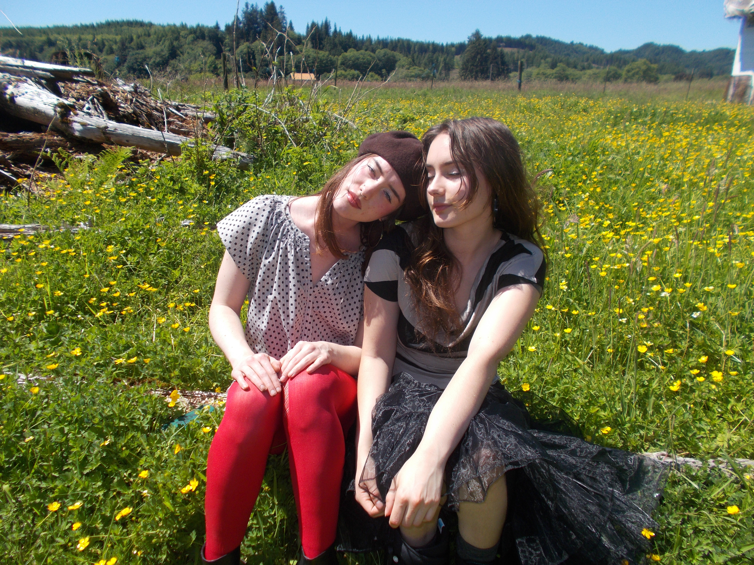 Lucia and Maia in Skamokawa, WA